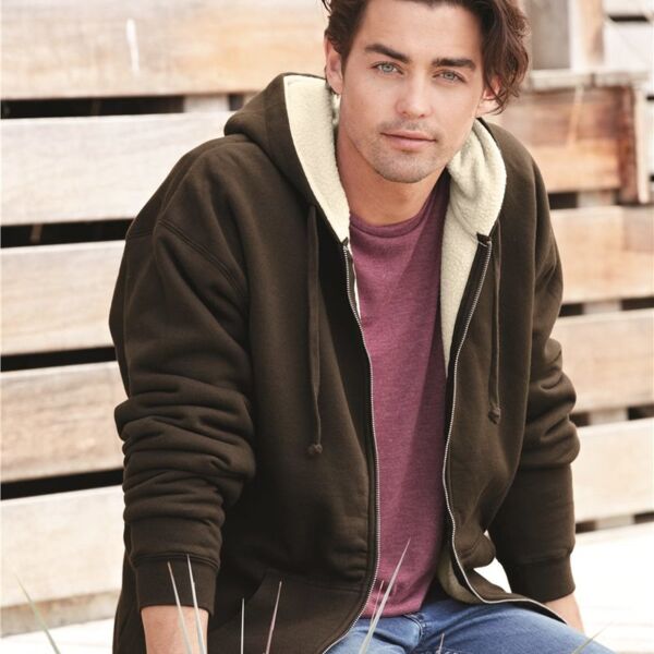 Sherpa-Lined Full-Zip Hooded Sweatshirt Thumbnail