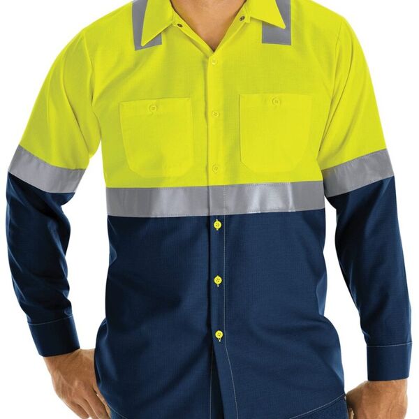 Enhanced & Hi-Visibility Long Sleeve Work Shirt - Long Sizes Thumbnail