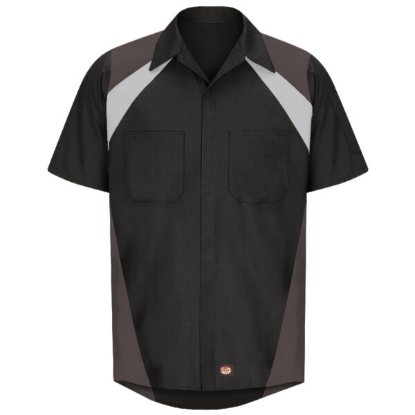 Tri-Color Short Sleeve Shop Shirt Thumbnail