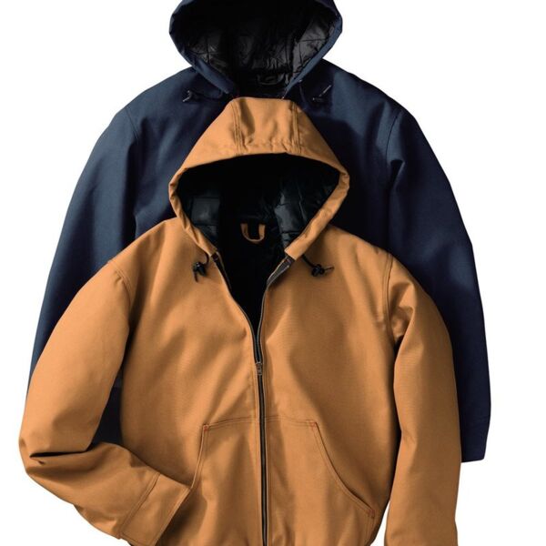 Blended Duck Zip-Front Hooded Jacket Thumbnail