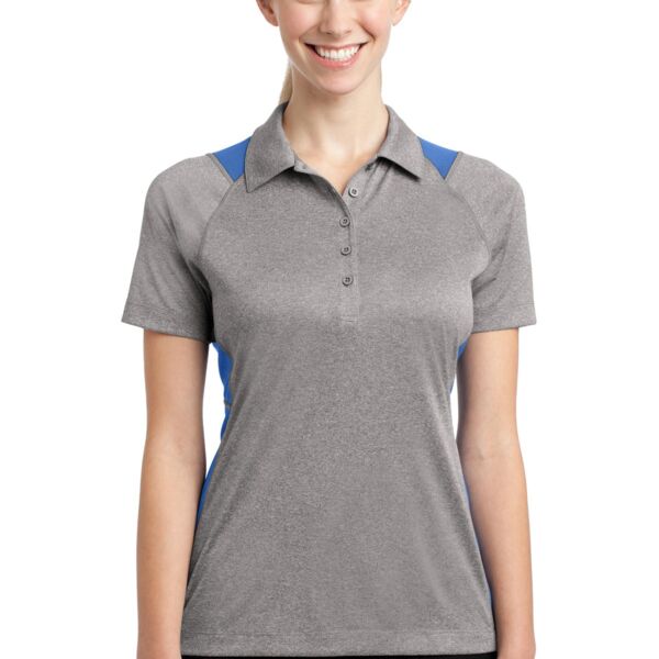 Ladies Heather Colorblock Contender Polo Thumbnail
