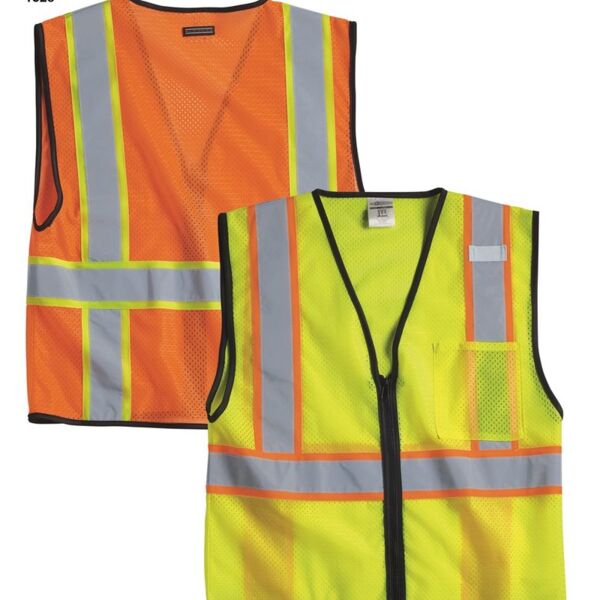 Economy Contrasting Vest with Zippered Front Thumbnail