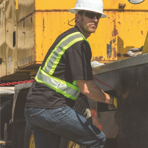 EV Series® Enhanced Visibility Contrast Pocket T-Shirt Thumbnail