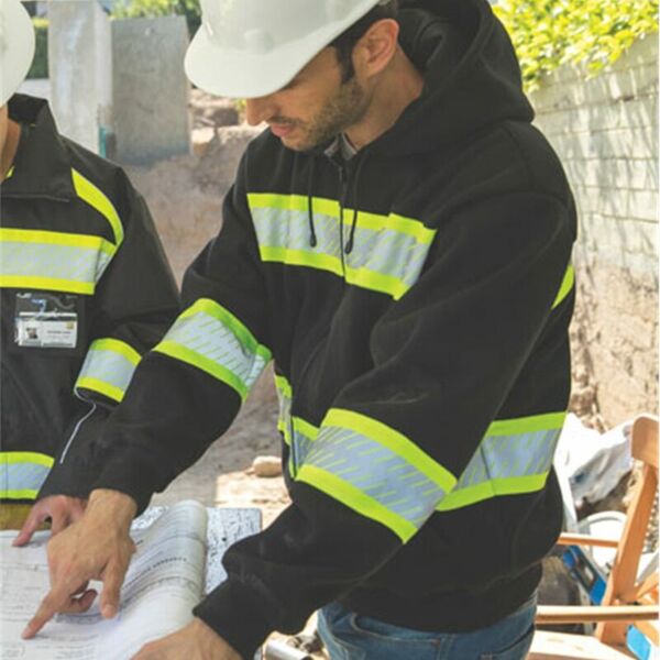 EV Series® Enhanced Visibility Full-Zip Hooded Sweatshirt Thumbnail