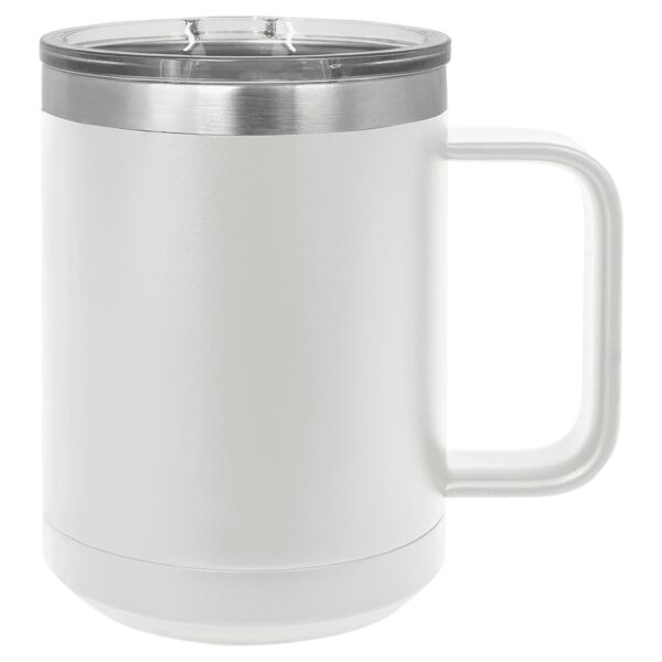 Polar Camel 15 oz. White Vacuum Insulated Mug with Slider Lid Thumbnail